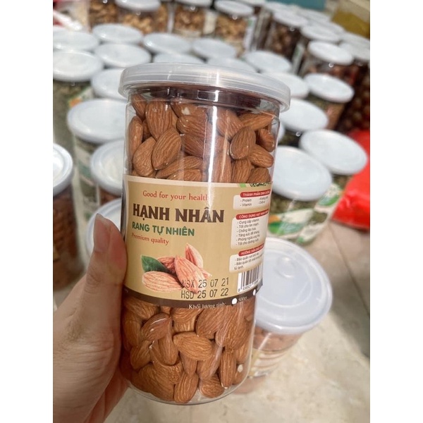 1  kg hạnh nhân rang chín tách vỏ sẵn như ảnh 2 hộp