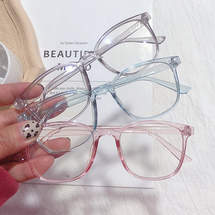 Mắt kính gọng trong suốt chống tia UV400 phong cách thời trang