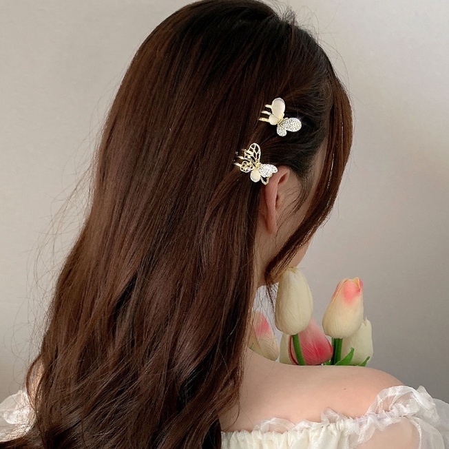 Kẹp Tóc Hình Bướm Đính Đá Phong Cách Hàn Quốc