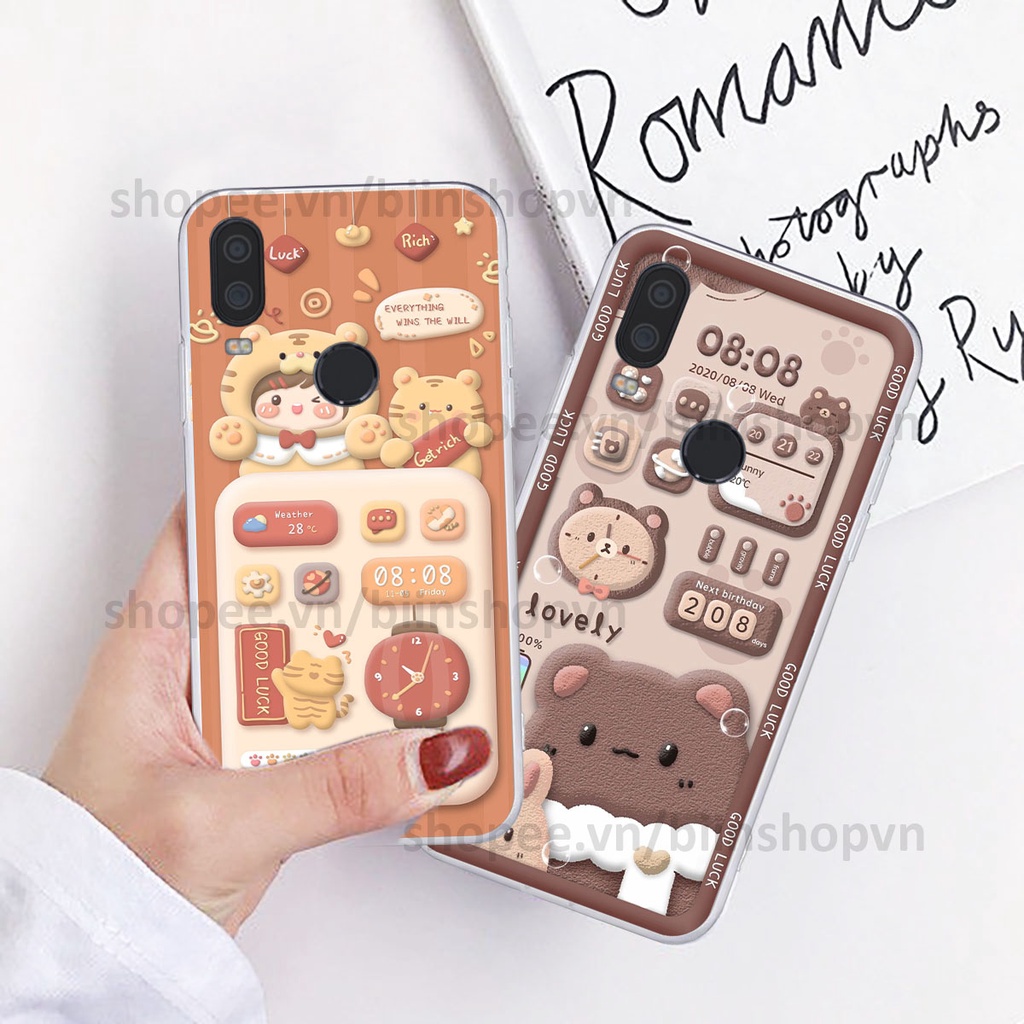 Ốp Vsmart Active 1 / Active 1 Plus / Active 1+ in 3D icon gấu nổi siêu xinh, siêu đáng yêu, cá tính phong cách