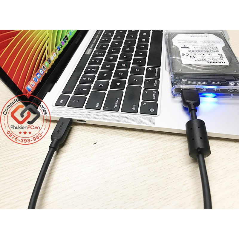 Cáp chuyển ổ cứng HDD SSD Box sang Type C (dùng cho Macbook, Laptop) BM-Type C