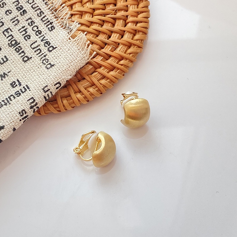 Khuyên tai kẹp không bấm lỗ chốt cố định K240 bằng hợp kim mạ vàng hình chữ C dáng ngắn Leous Accessories