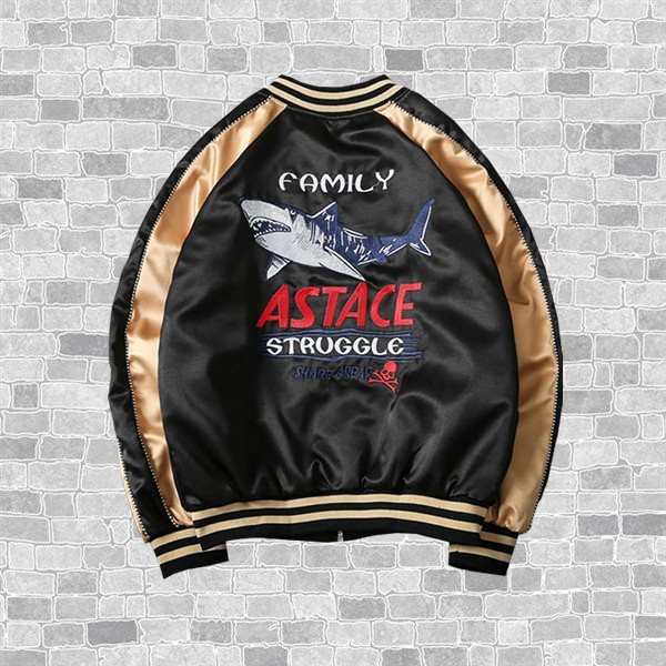 Áo Khoác Nhẹ Nam Nữ Khóa Kéo Phối Hình In Cá Mập ASTACE Kiểu Dáng Bomber AO KHOAC NAM 9000038C | BigBuy360 - bigbuy360.vn
