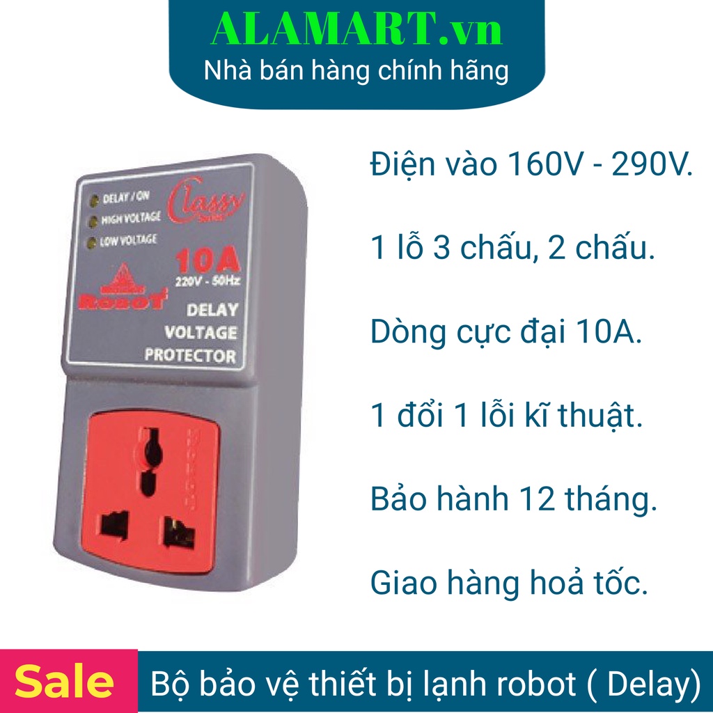 Bộ trễ bảo vệ thiết bị lạnh Delay Robot DL10C – Hàng chính hãng