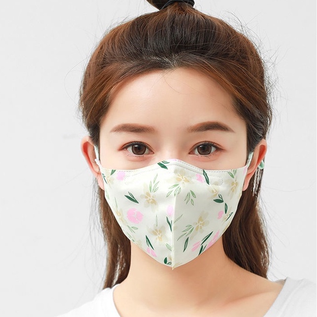 Khẩu Trang Chống Nắng Siêu Mỏng 3 Lớp Họa Tiết Hoa Thời Trang Chống Bụi Và Tia UV Có Thể Giặt Được Cho Nam Và Nữ