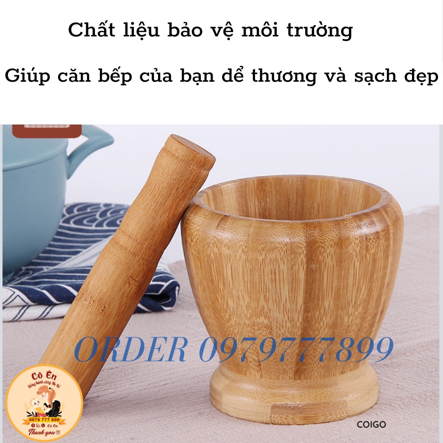 Cối tre đa năng dùng cho nhà bếp cho gia đình.