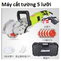 Máy cắt rãnh tường cao cấp giá rẽ + máy bơm nước+ 5 lưỡi cắt