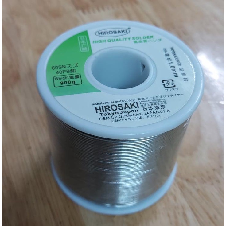Thiếc Hàn Nhật HIROSAKI 1.0mm 900g siêu bóng chất lượng !