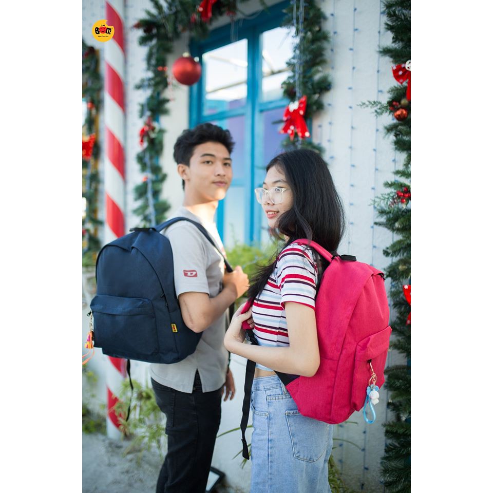 Balo học sinh chất liệu dù, thiết kế basic, màu trẻ trung (BL D16 (M) - BOM