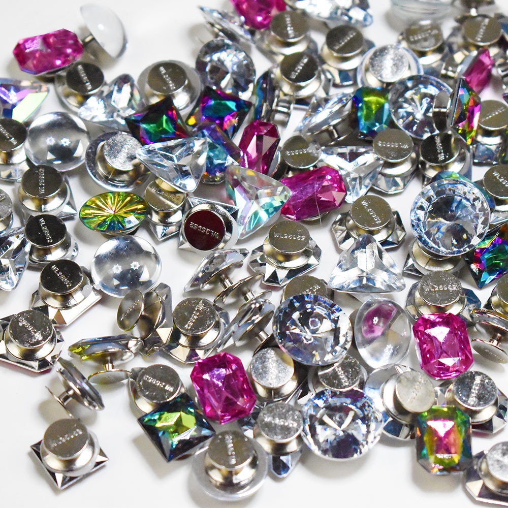 Sticker Gắn Dép Cross Nhiều Hình Đá Ruby Kim Cương - Bán Theo Bộ