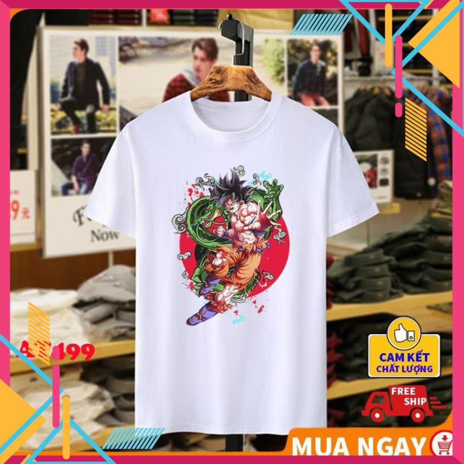 ÁO phông nam nữ rẻ đẹp in hình 7 Viên Ngọc Rồng cao cấp không phai fom rộng ảnh thật thoáng mát thấm hút mồ hôi SHT