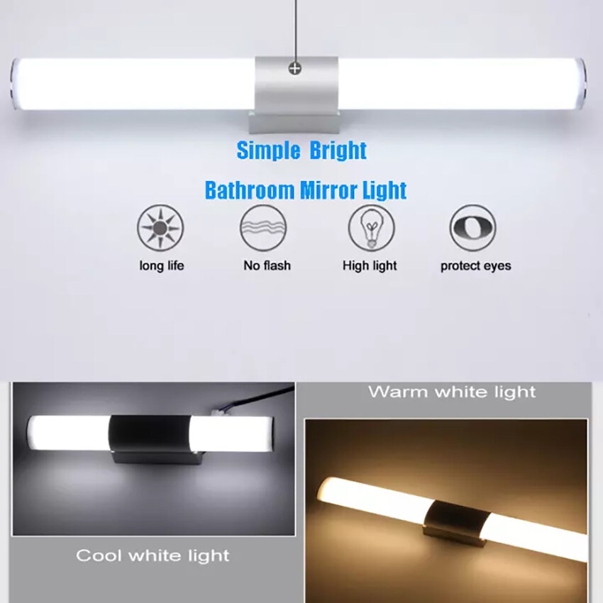 Đèn LED 12W 16W 110V-24 Ánh Sáng Trắng Ấm Chống Thấm Nước Bằng Thép Không Gỉ Gắn Tường Phòng Tắm