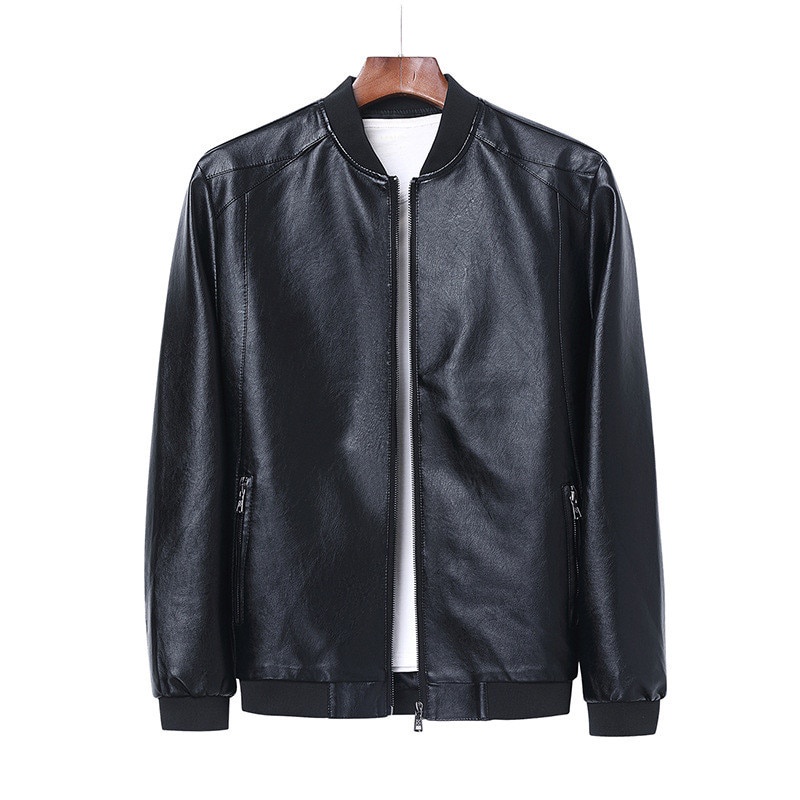 Áo Khoác Da pu Phong Cách Tay Đua Cho Nam, Size 5xl
