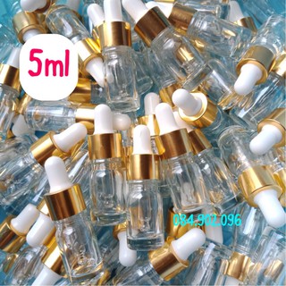 Combo 10 lọ chiết bóp thủy tinh 5ml