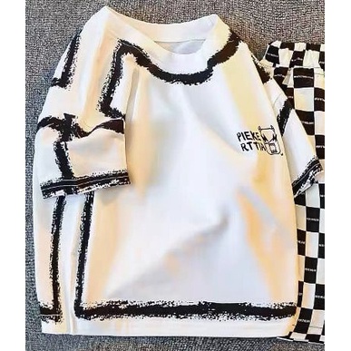 Bộ Quần Áo Cộc Tay Cho Bé Bộ Thun Trẻ Em Phong Cách Hàn Quốc Pieke Cho Bé Từ 8 Đến 32Kg Thời Trang Trẻ Em Chaarlie Kids