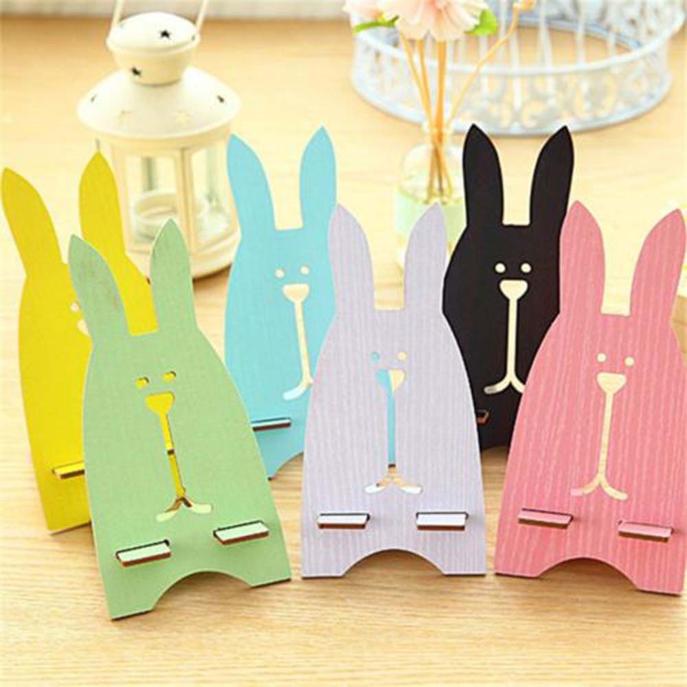 Đế đỡ điện thoại hình thỏ bằng gỗ | BigBuy360 - bigbuy360.vn