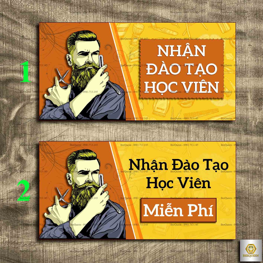 Biển Nhận Đào Tạo Học Viên Cho Tiệm Cắt Tóc Nam - Nữ, Cho BarBershop - Salon tóc - Nail