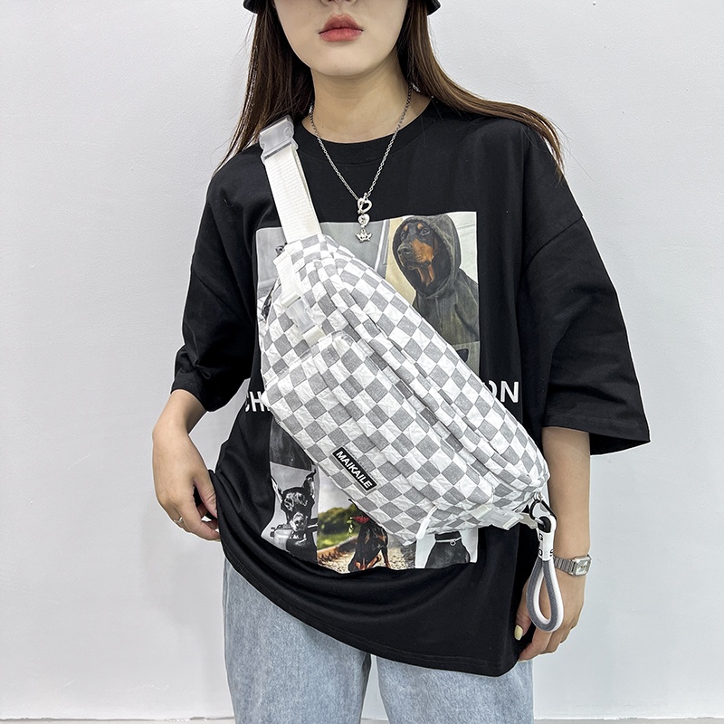 Túi Đeo Trước Ngực Bằng Nylon Sức Chứa Lớn Thời Trang Hàn Quốc Cho Nữ
