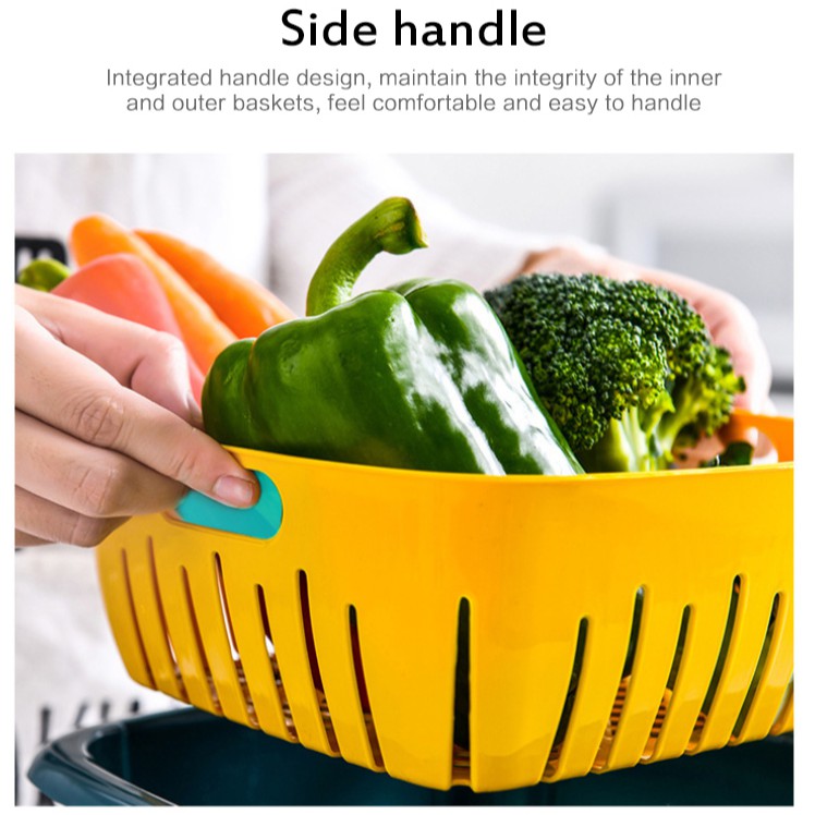 Hộp đựng thực phẩm có rổ nhựa và nắp đậy đa năng 3 trong 1 | BigBuy360 - bigbuy360.vn