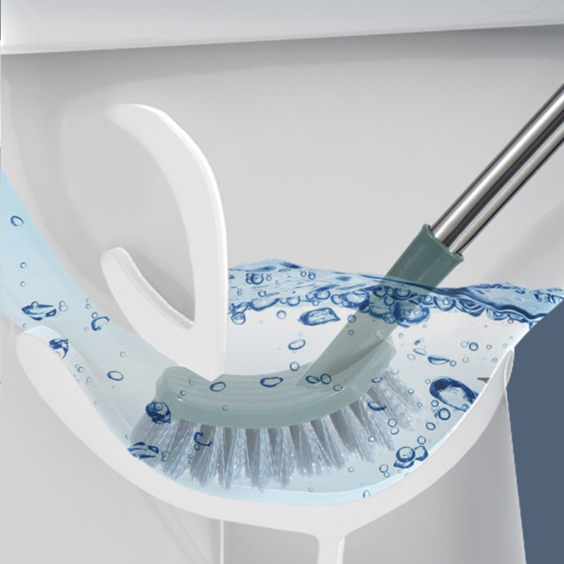 Bàn Chải Vệ Sinh Toilet Tay Cầm Dài Bằng Nhựa Chống Trượt Tiện Dụng