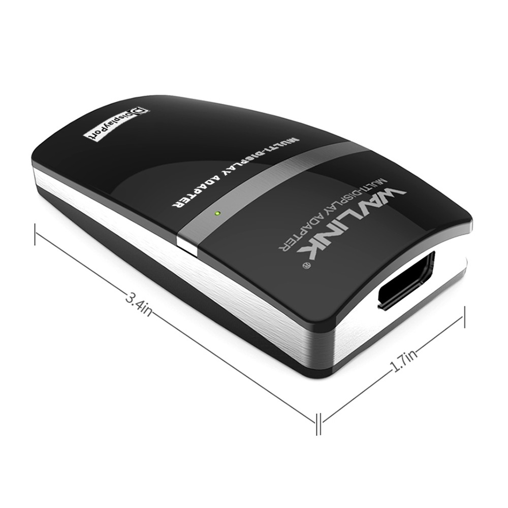 Bộ chuyển đổi USB (3.0) -&gt; Displayport Wavlink WS UG 5501DP dây dính liền, 35DP5 dây rời
