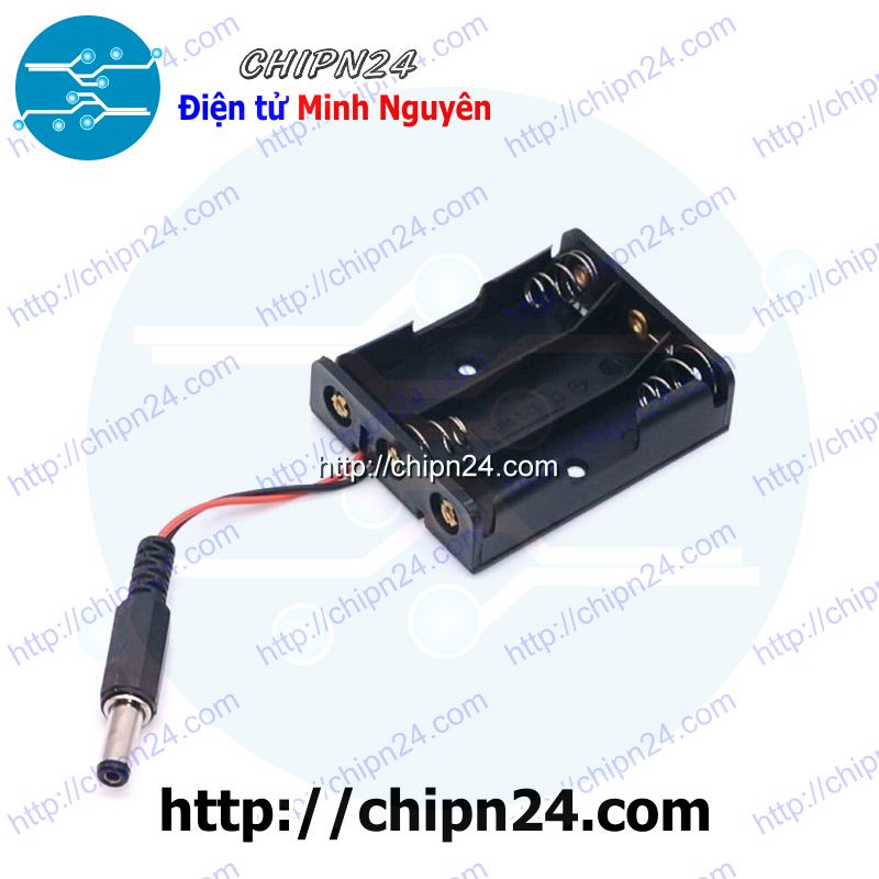 [1 CÁI] (C67) Hộp Đế pin 3 viên AAA