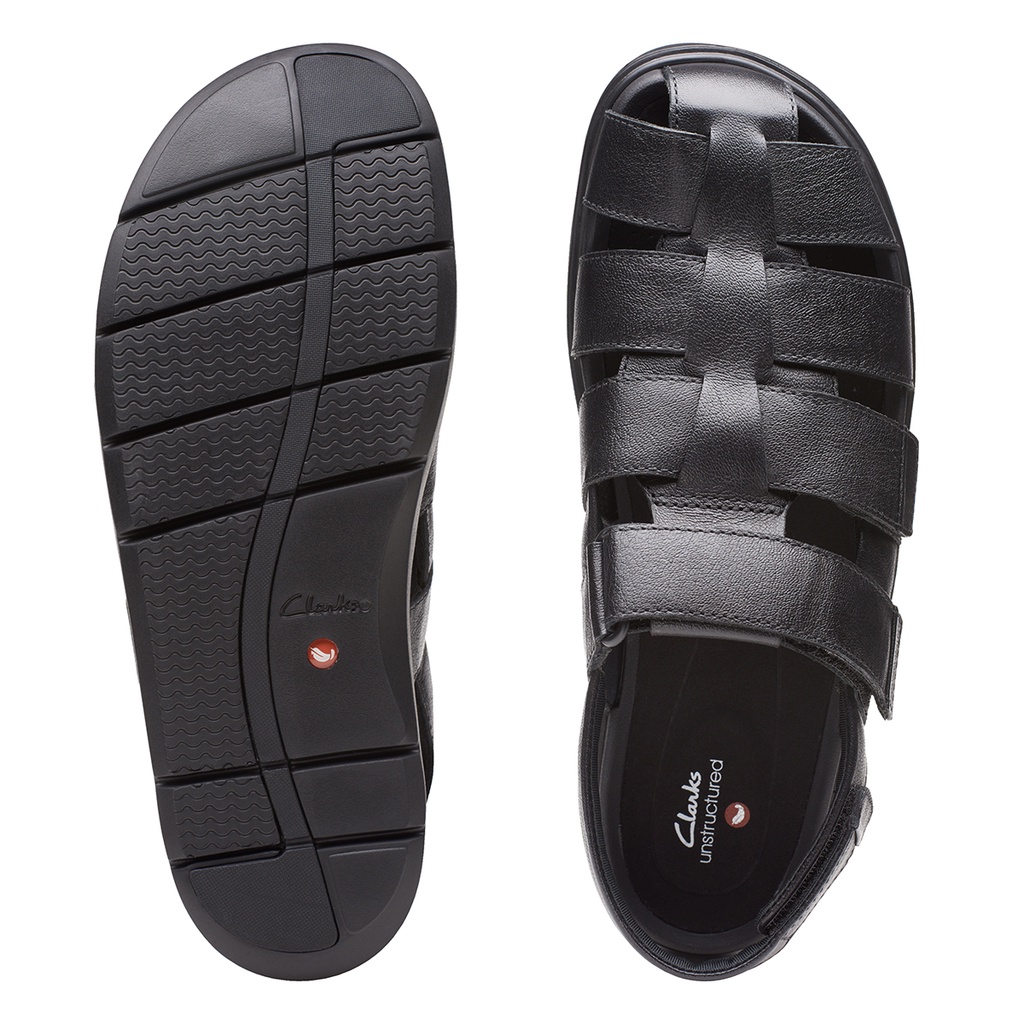 Dép xăng đan Da Nam CLARKS UnWilmore Ray màu Mahogany