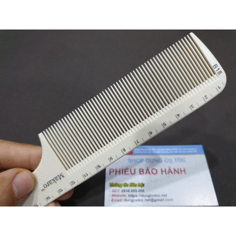 Lược Cắt Tóc Makaro B18, Lược Kê Cắt Tông Đơ WT-129 Bản To Loại Mỏng Chải Bám Tóc.