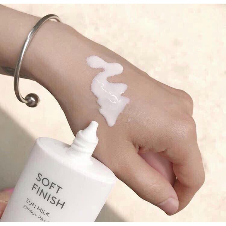 Kem Chống Nắng Missha Soft Finish Sun Milk Màu Hồng 70ml