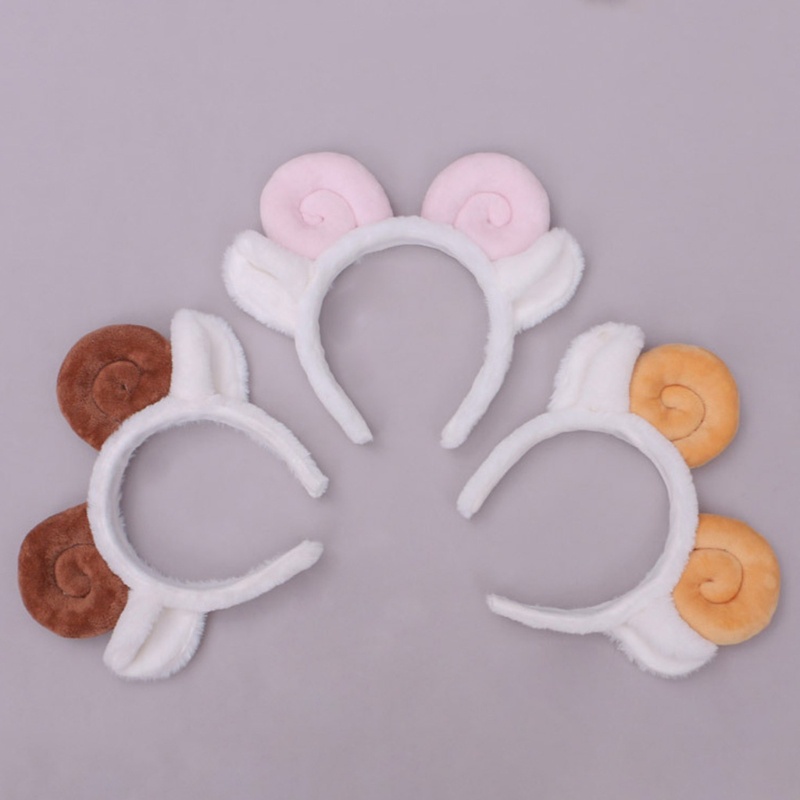 Băng Đô Tai Cừu Nhồi Bông Họa Tiết Hoạt Hình Dùng Hóa Trang