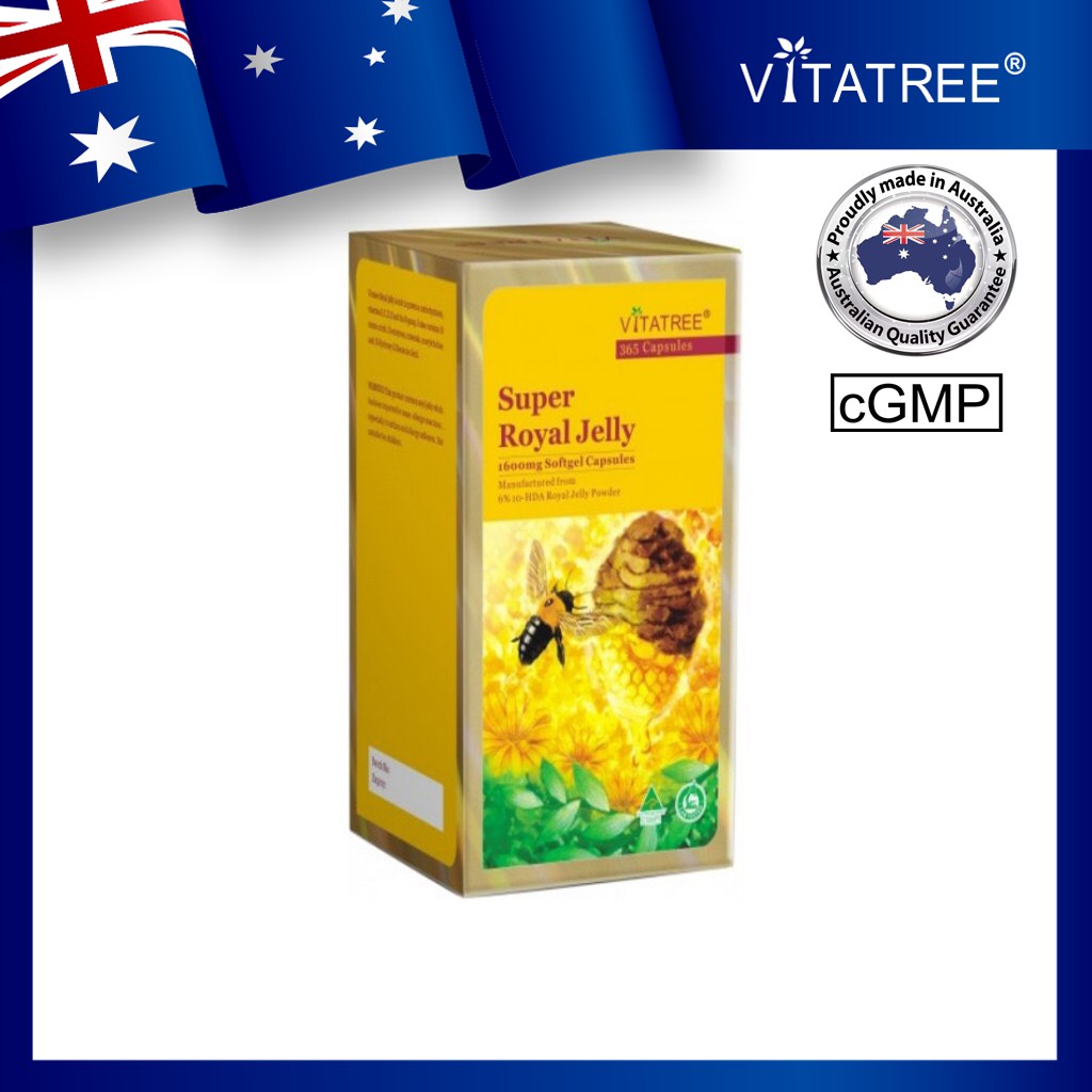 Viên uống sữa ong chúa Vitatree Super Royal Jelly 1600mg - Hộp 100 viên