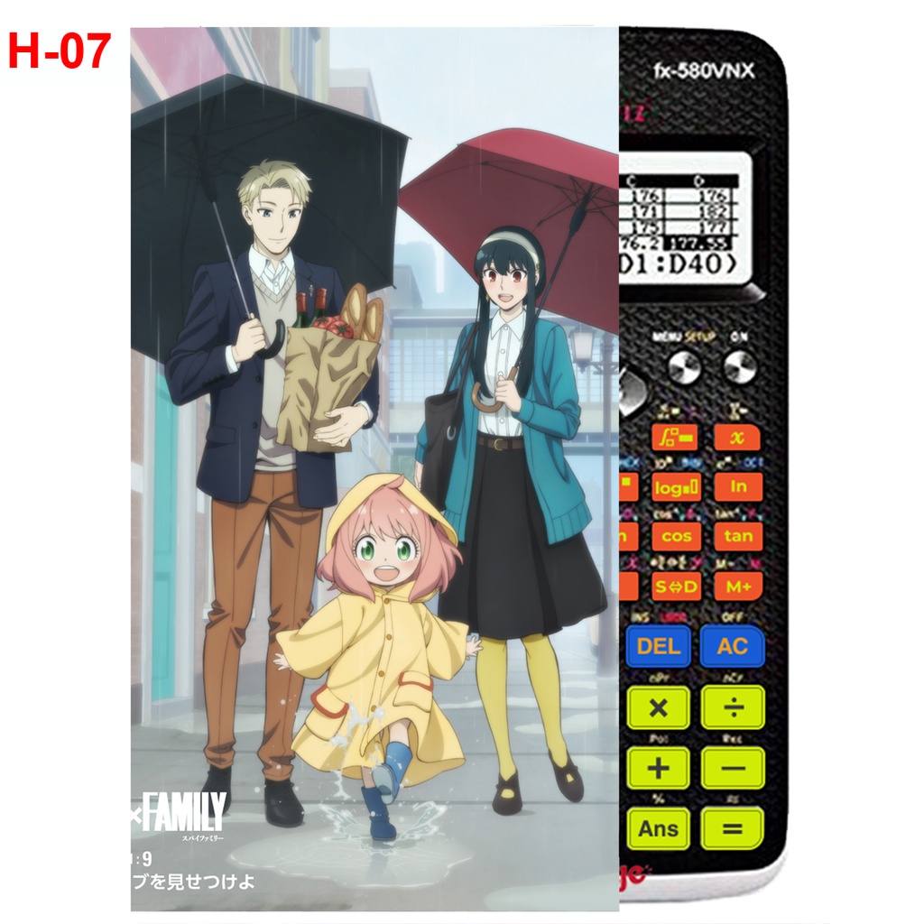 Decal Máy tính CASIO fx570 , fx580 anime Spy X Family