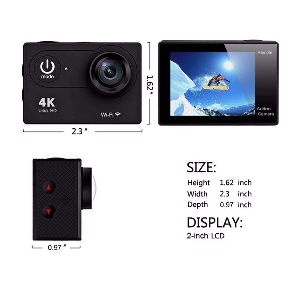 ✔️ Camera Hành Tình Eken H9/H9R Ultra HD Wifi Quay Video 4K - Lắp Đặt Trên Ô Tô Xe Máy [Bảo Hành 1 Đổi 1]