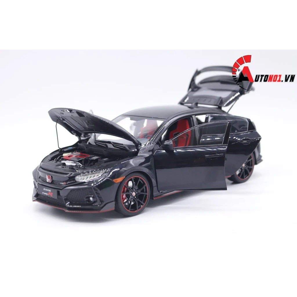 MÔ HÌNH XE HONDA CIVIC HATCHBACK TYPE R BLACK 1:18 LCD 7579