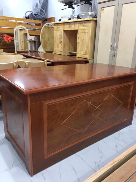Bàn làm việc gỗ xoan đào phủ 70 x 1m4