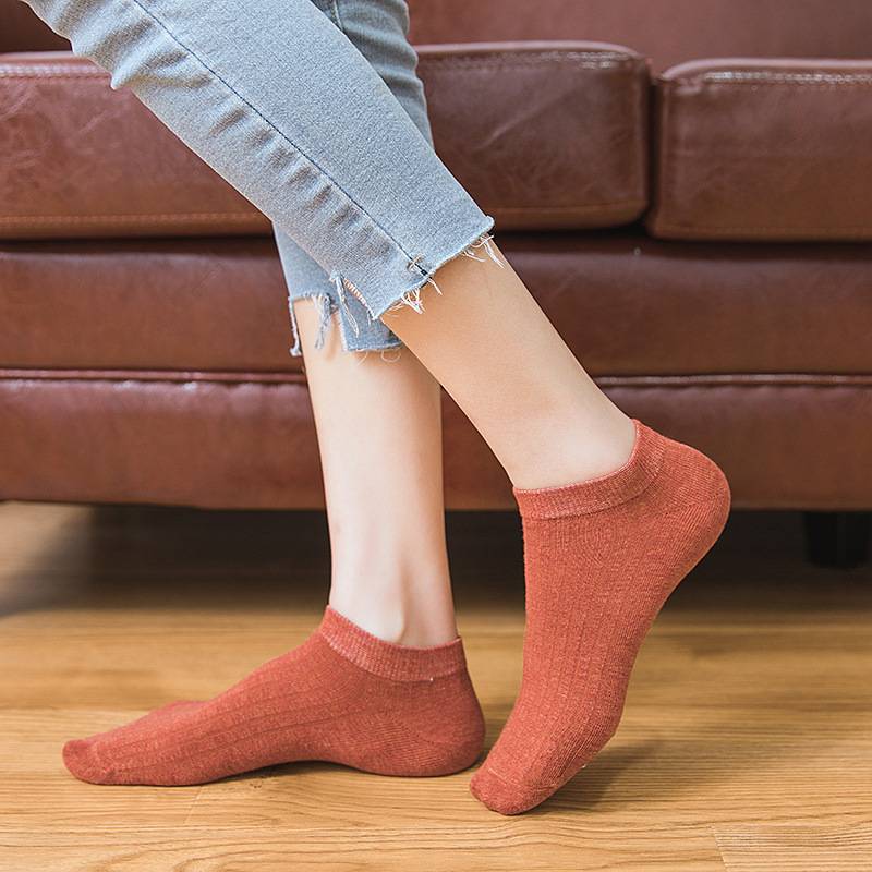 1 Đôi Vớ cotton Cổ Thấp Chống Trượt Dành Cho Nam Và Nữ