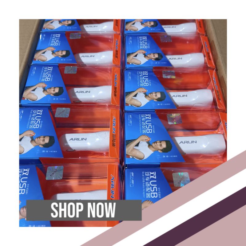 (Chính Hãng) Tẩu ARun Sạc nhanh 2 Cổng 1A,2A