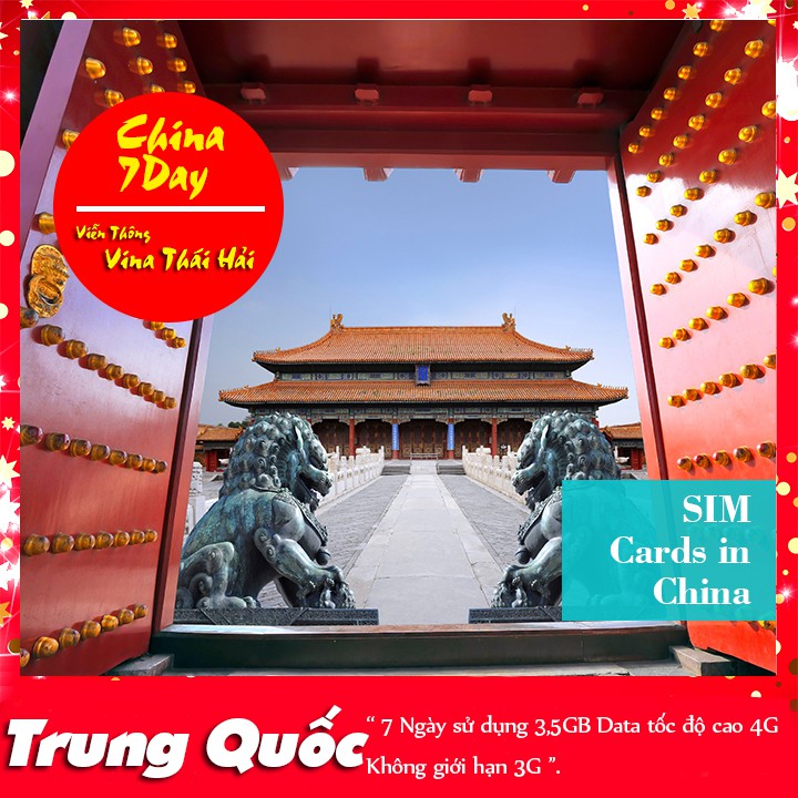 SIM Du Lịch Trung Quốc 8 Ngày - [ SIM Du Lịch Quốc Tế ]