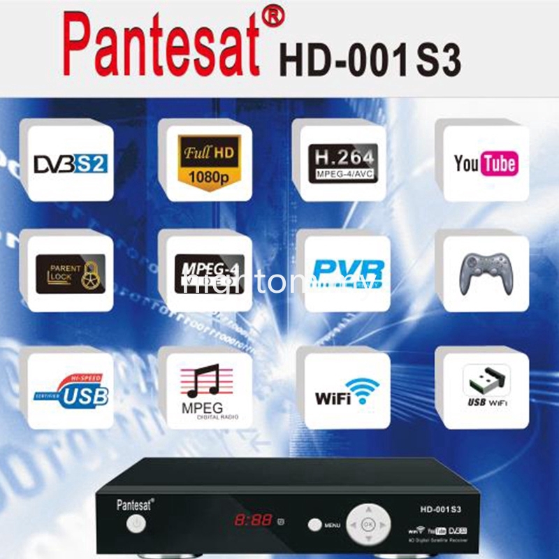 Đầu Thu Tín Hiệu Vệ Tinh Hd-001s3 Dvb-s2 Iptv 1080p Hd S2