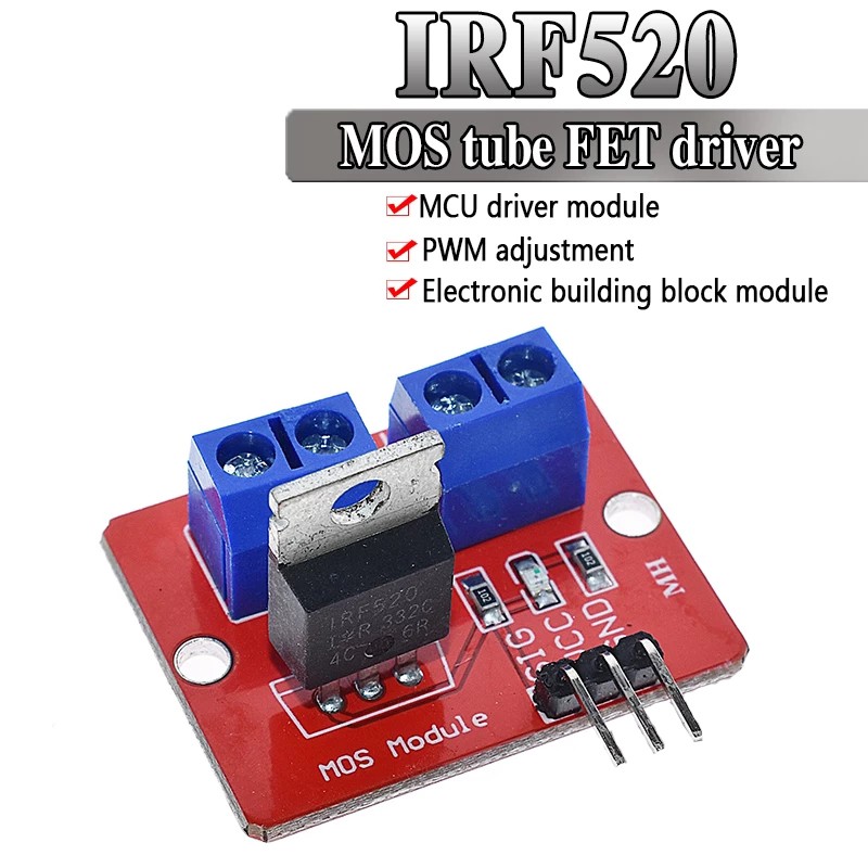 1 / 4 Mô Đun Nút Bấm Mosfet 0-24V IRF520 MOS Cho Arduino MCU ARM Raspberry pi