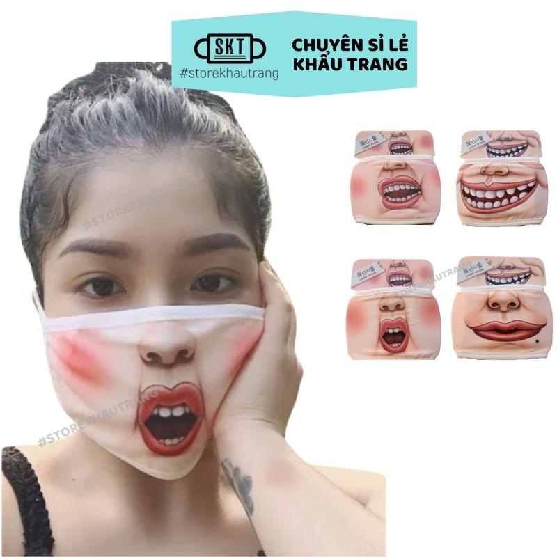 Khẩu Trang 3D Mặt Người Ngộ Nghĩnh