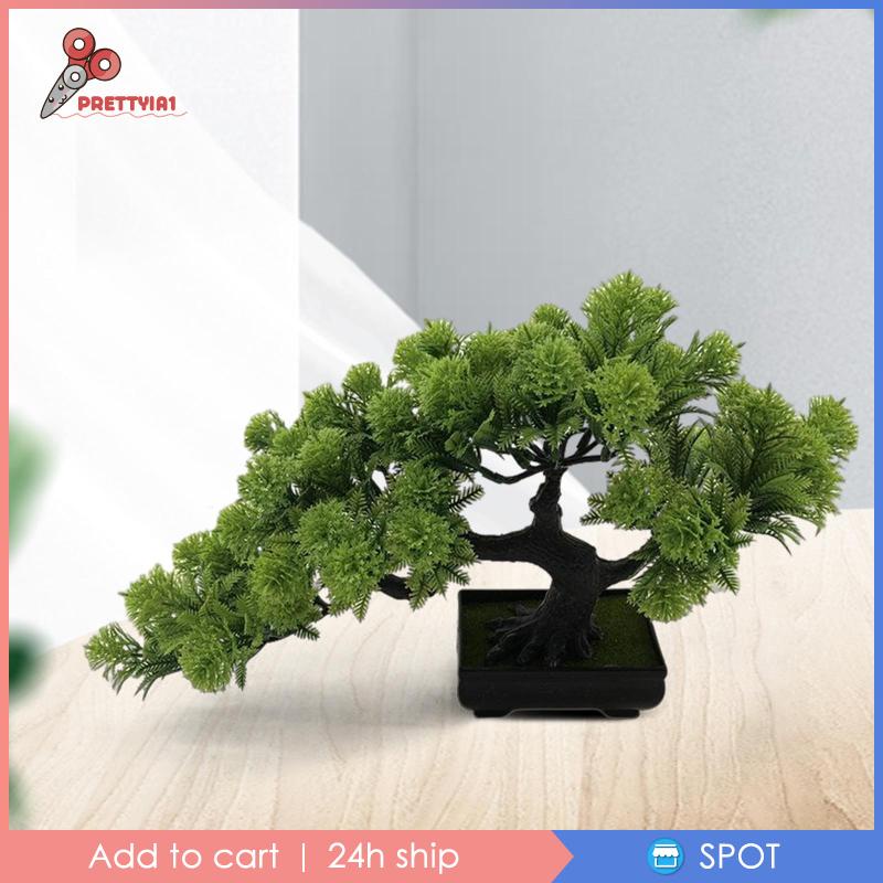 1] Chậu Cây Bonsai Giả Trang Trí Kệ Sách