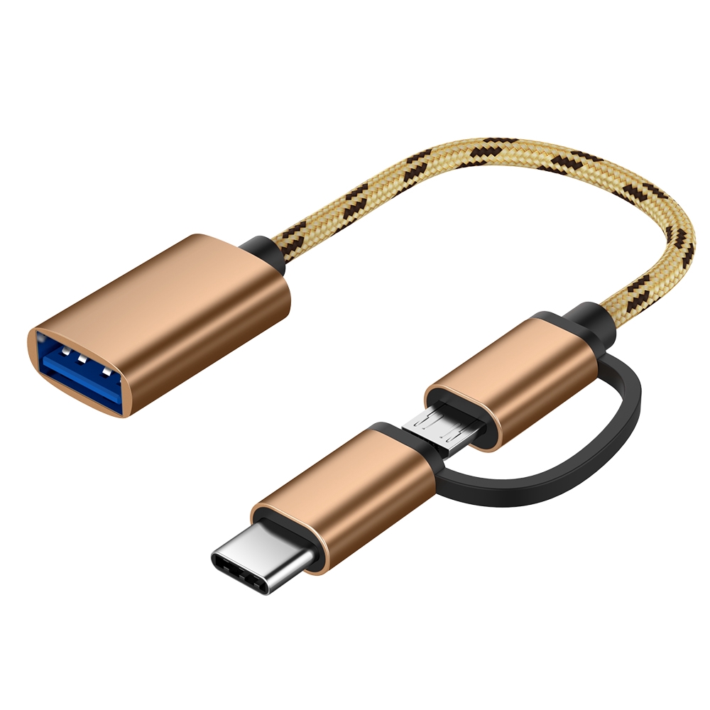 Cáp Chuyển Đổi Usb 3.0 Otg 2 Trong 1 Cho Điện Thoại Huawei SAMSUNG Và Macbook