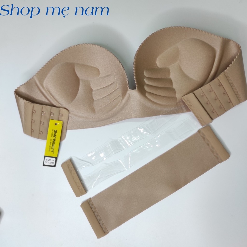 Áo Nâng Ngực Không DâyÁo Lót Su Cup Ngang Không Dây, Dây Trong Mắc Cài Sau