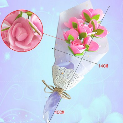 Đồ Chơi Thủ Công Sáng Tạo Tự Làm Bó Hoa Vải Handmade Cho Bé