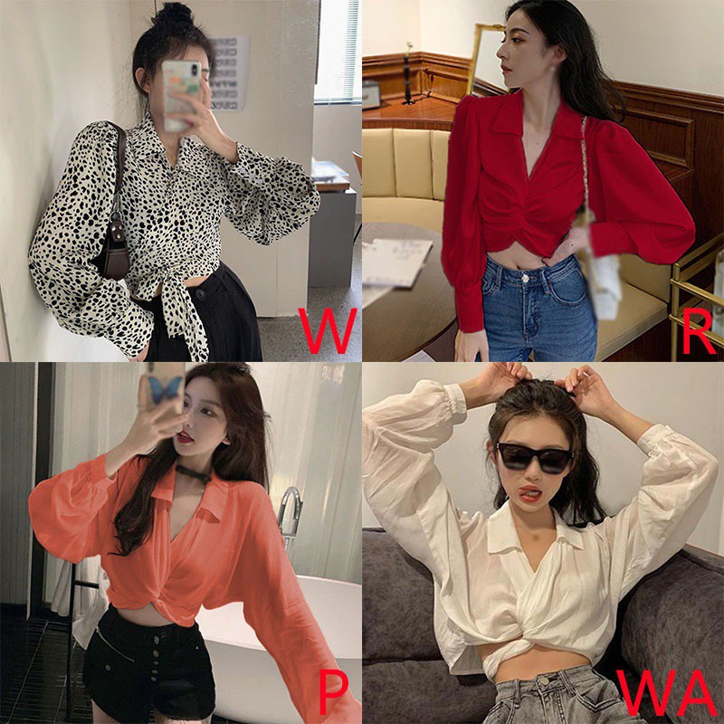 Áo Sơ Mi Tay Dài Trang Trí Họa Tiết Da Báo Thời Trang Dành Cho Nữ