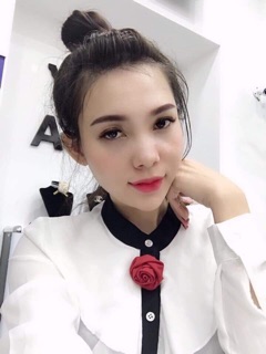 Áo sơmi hoa hồng