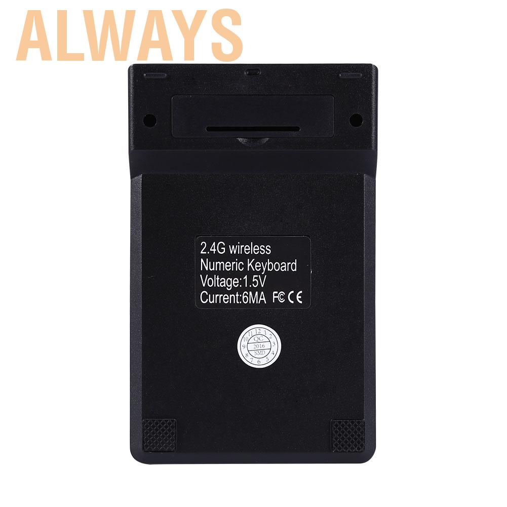Bàn phím số gắn rời không dây 2.4G với thiết kế siêu mỏng tiện dụng kèm đầu thu