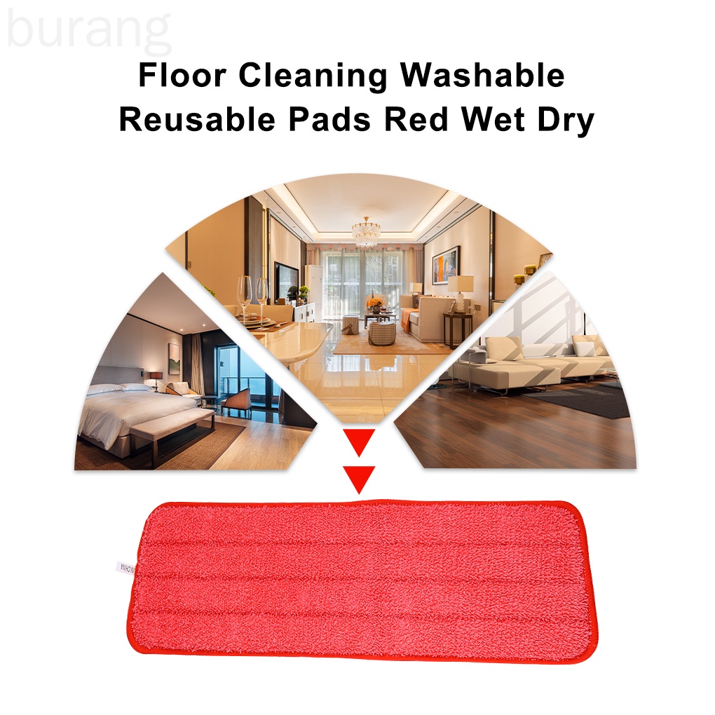 Set 2 miếng đầu lau sàn phẳng tự dính làm sạch có thể giặt được loại bỏ bụi bẩn cho phòng tắm