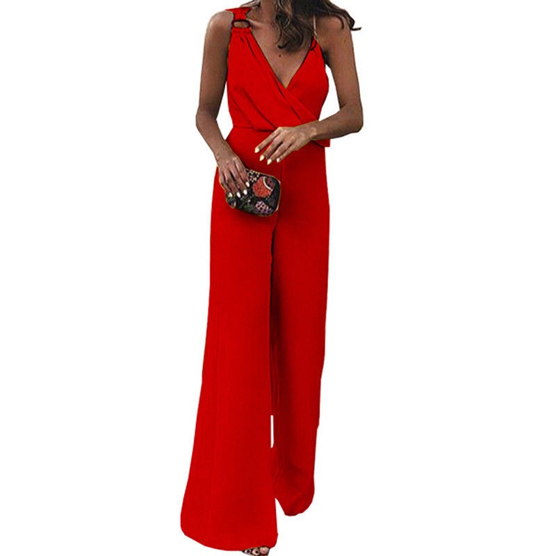 Jumpsuit 2 Dây Ống Rộng Thời Trang Nữ Tính